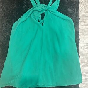 Tyche Teal Twist-Halter Camisole